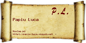 Papiu Luca névjegykártya